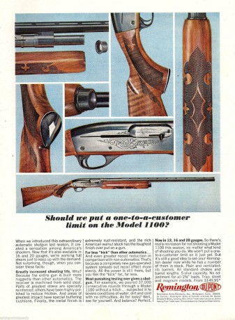 Hola, recientemente he adquirido la Remington 1100 que estaba a la venta en la Armería Navas, para mí 01