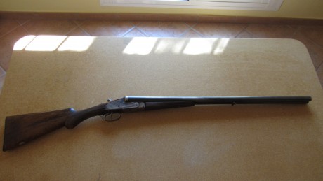 Gran escopeta paralela de la prestigiosa marca a. c. (fábrica de arrieta y cia. elgoibar (españa) calibre 02