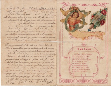 Esta carta fue escrita por el soldado  José Gómez Gallardo a su madre y su novia    tres meses antes de 00