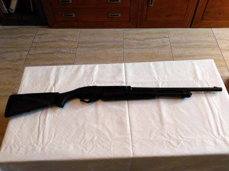 Hola,en venta Escopeta de "Corredera", Sin Estrenar Cañon liso de 50cm, 
Arma customizable, 02
