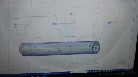 Moderador  3d  de 45 mm de diámetro ,200mm de alturay con interior de conos. Con la posibilidad de personalizar 130