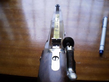 pistola William Parquer Match Pistol
calibre 45 , bola 440 y calepino, disparador con sensibilizador pelo.
precio 11