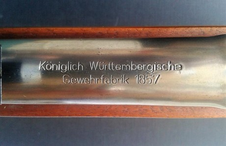 Pongo a la venta este fusil Württembergischen 1857 "Mauser" de Pedersoli.

Calibre .54, alza 31