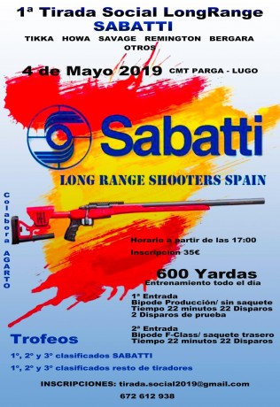 Los amigos de  Long Range Shooter Spain - Sabatti , nos propone un nuevo reto... Una competición para 00
