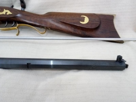 vendo rifle ardesa hawken del calibre 50
puntos de mira con piruleta y tunel , incluye la baqueta de carga 00