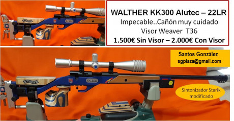 Vendo Carabina Alto rendimiento calibre 22 LR Walther KK300 Alutec, estado impecable y cañón muy cuidado. 00