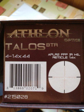 Vendo visor  Athlon Talos BTR 4-14x44. Sin estrenar , en su caja , 350€


https://www.scopeuout.com.au/products/athlon-talos-btr-4-14x44-ffp-riflescope-with-aplr2-ffp-ir-mil-reticle 11