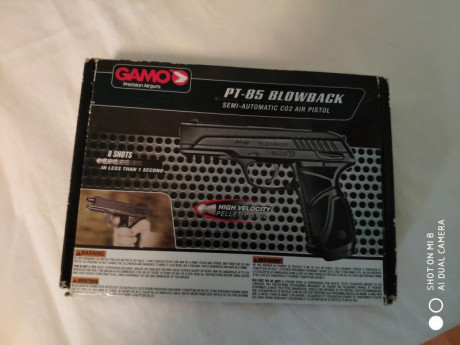Hola

Vendo gamo pt-85 blowback calibre 4,5 con cargador rotativo multitiro en su caja original
Con poco 02