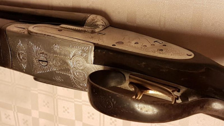 Vendo preciosa escopeta de caza por 90 euros, calibre 12/70, Crucelegui Hermanos. Año 1961 (J1). Choques 12