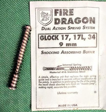 Se vende amortiguador de retroceso Dragón dual action para pistola Glock 17.
Está en La Coruña.
55 euros 01