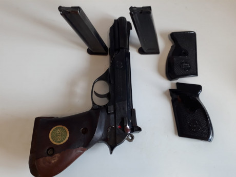 Un amigo vende las siguientes armas:
Pistola Springfield 1911 calibre 9 mm parabellum
Revolver Llama calibre 22