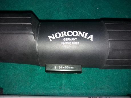 TELESCOPIO NORCONIA DE 18-36X50
Con trípode.  Se vende por dejar el tiro.  Poco uso, muy cuidado, muy 00