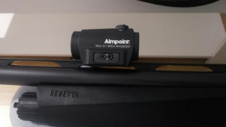 Alguien con un aimpoint s1 montado en una escopeta? Me estoy planteando montar 1,por problemas de salud 110