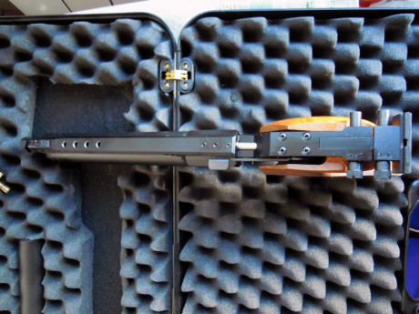 Vendo pistola de Tiro Olímpico modelo Walther LP 200.
- Calibre 4,5
- Peso 1.100 g
- Longitud de miras 02