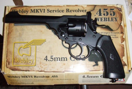 Vendo revolver WEBLEY MARK IV SERVICE REVOLVER, de CO2 COMPRADO EN DICIEMBRE 2019
ESTÁ COMPLETAMENTE NUEVO. 02