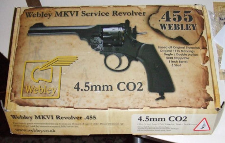 Vendo revolver WEBLEY MARK IV SERVICE REVOLVER, de CO2 COMPRADO EN DICIEMBRE 2019
ESTÁ COMPLETAMENTE NUEVO. 00