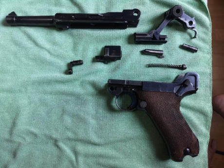 Vendo pistola luger p08 Mauser s42, de 1938, en muy buen estado estético, mecánico y de tiro, con pavón 130