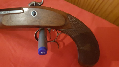 Pistola de Avancarga HEGE-SIBER A LAUSANNE del calibre 33 en muy buen estado.
y también una bolsa de 200 22
