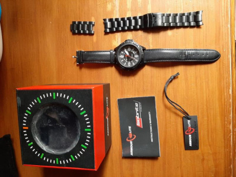Pongo a la venta un magnifico reloj con iluminación de  tritio con función GMT hecho en suiza ArmourLite 02