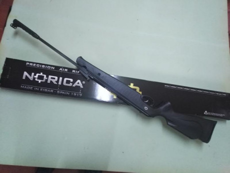 Vendo carabina Norica Spider Grs Calibre 4.5 con muy poco uso, no he llegado a gastar la caja de balines, 02