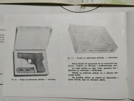 Escasísima  (al menos en España) caja original de la pistola yugoslava  Zastava Mod 70 de calibre 7,65 12
