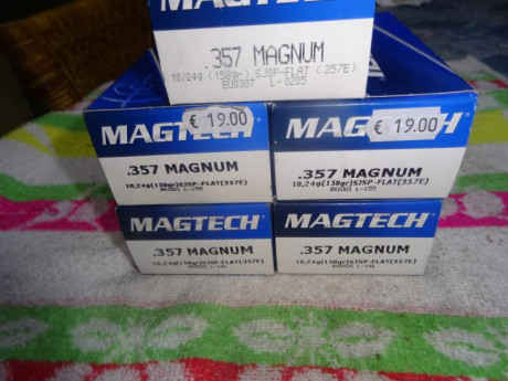 Muy buenas.
Vendo 250 vainas Magtech marcadas CBC del .357 con 1 tiro, tumbler y en sus cajas originales.
Conservan 02