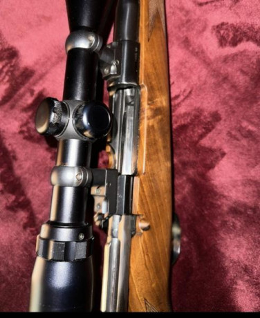 Rifle de cerrojo Brno Luxus cal: 30-06. Miras abiertas, monturas abatibles Leupold QR con anillas de una 00