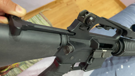 En venta rifle Ar15 marca Olimpic Mod MFR cañón pesado en calibre 222R, con visor Trijicon Reflex 1x24 00