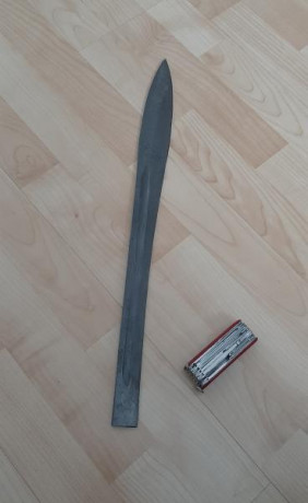 Prototipo de bayoneta o machete sin terminar, de finales de 1800, mide 51 cm de largo, no es el machete 02