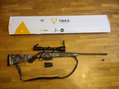 Hola buenas, vendo mi tikka t3x lite veil wideland, en calibre 308 win, rifle que ha cazado solo 2 temporadas 02