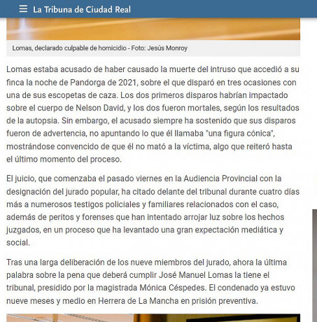 Tenemos un nuevo caso de uso seguramente legítimo de arma de fuego en defensa del hogar:

https://www.elmundo.es/espana/2021/08/01/61067327fdddfff04b8b463c.html

Esperemos 140