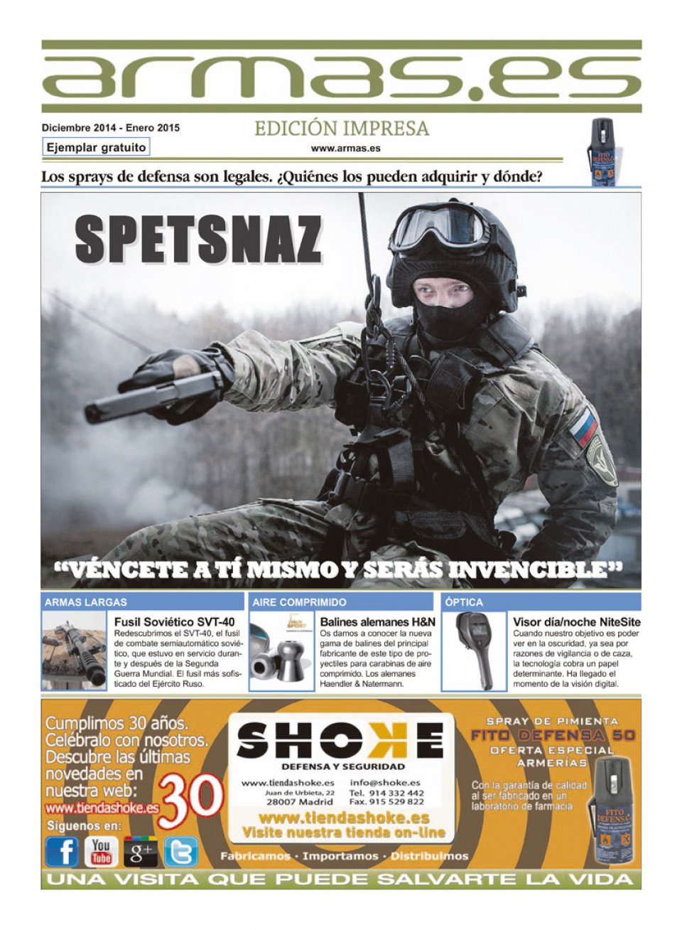 imagen de Periódico Armas.es Edición Impresa. Número 57. Diciembre 2014 - Enero 2015