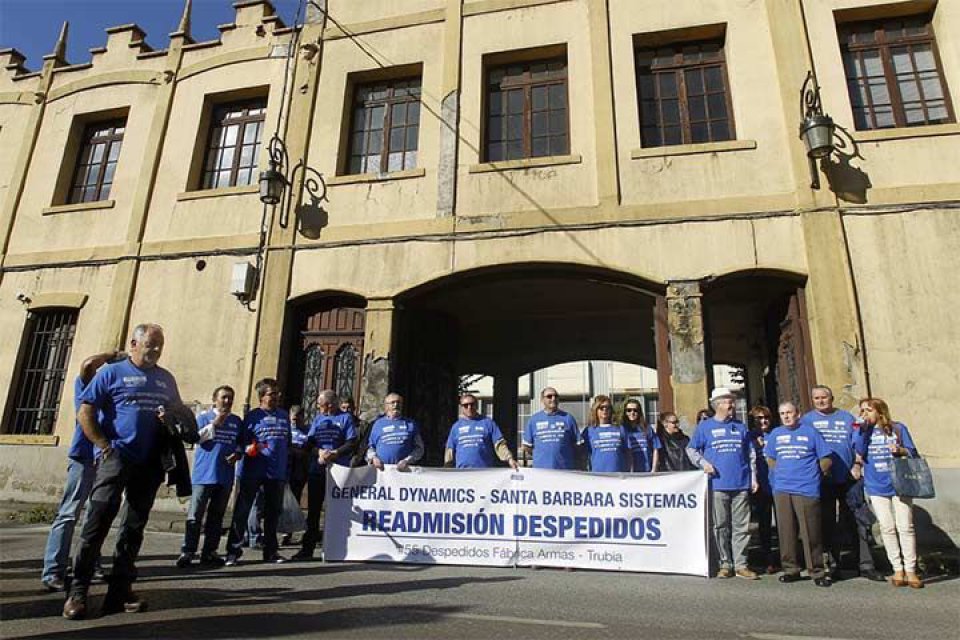 imagen de Continúa la lucha de los 55 trabajadores de la fábrica de armas de Trubia