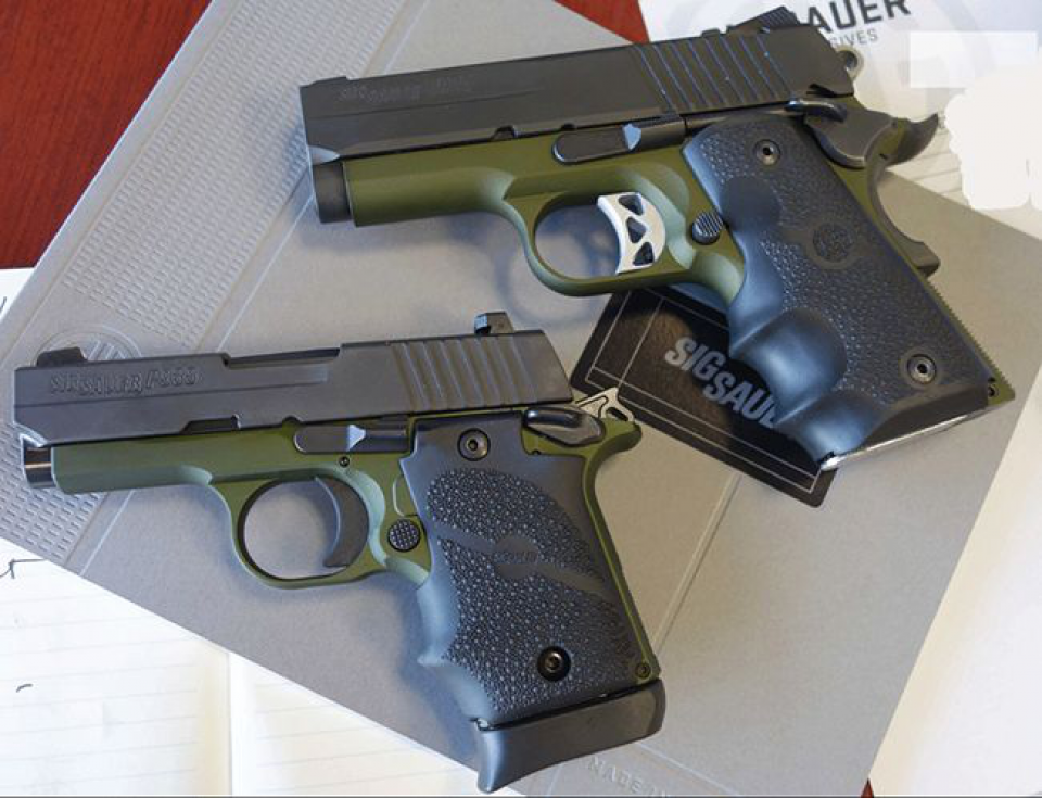 imagen de SIG Sauer reedita sus pistolas más éxitosas en color verde militar