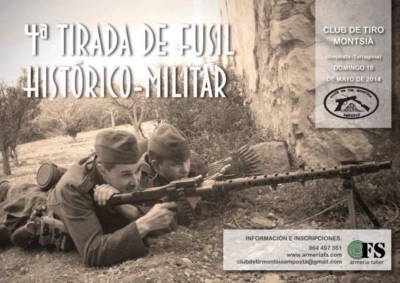 Cartel de la 4ª Tirada con Fusil Histórico Militar