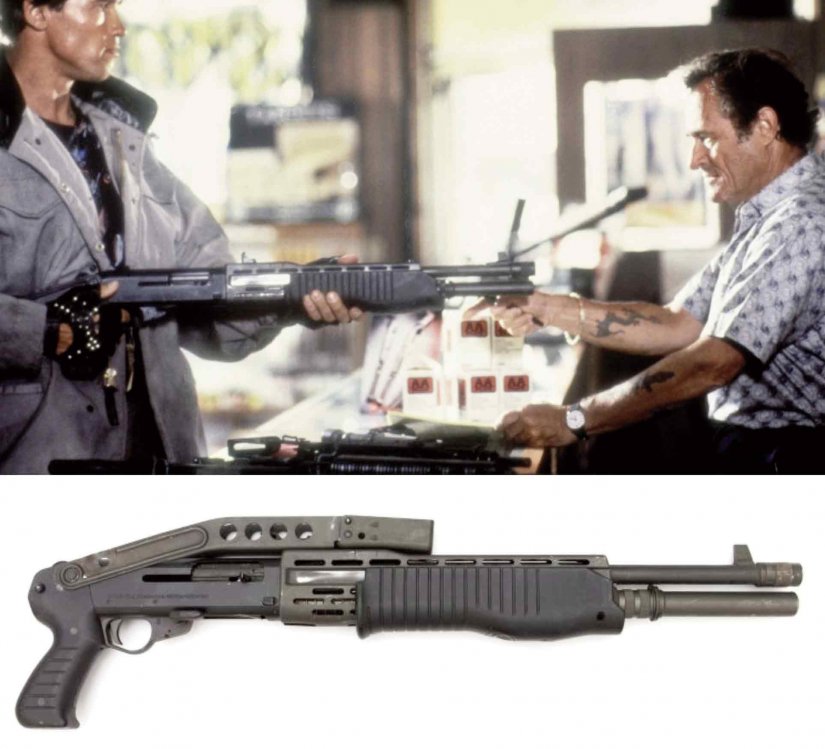 Franchi SPAS 12 con una estética adelantada a su tiempo. En un fotograma de “Terminator”