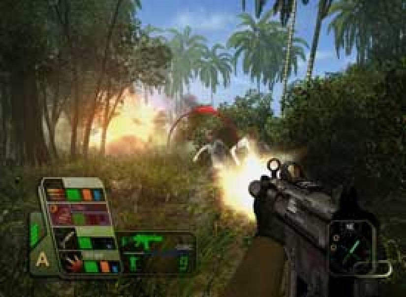Mercenarios virtuales disparando con un HK G36 C