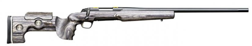 Rifle de cerrojo Browning X-Bolt Varmint GRS montado sobre culata de madera laminada y cañón de 24