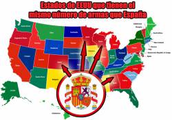 imagen de Los estados de Alabama, Colorado, Maryland, Minnesota o Wisconsin tienen, cada uno, el mismo número de armas que España