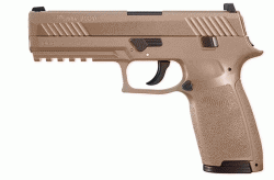 imagen de SIG Sauer prepara una pistola SIG P320 en aire comprimido