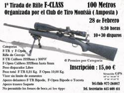 Cartel de la tirada de rifle F-Class organizada por el Club de Tir Montsià