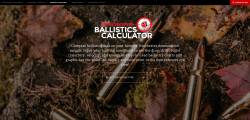 Página web calculadora balística de Winchester