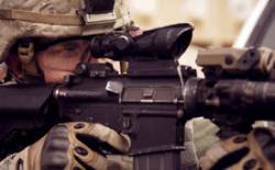 Visor Trijicon ACOG en pleno combate