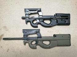 Imagen Versión militar FN P90 vs versión civil FN PS90