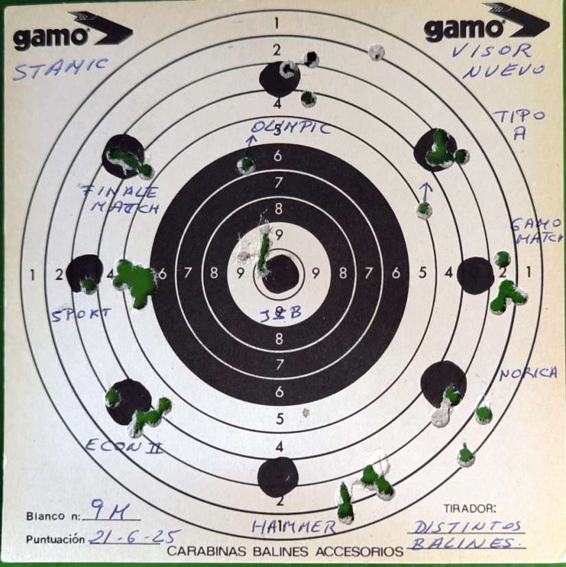 Imagen Comparativa de balines en Gamos Stamic
