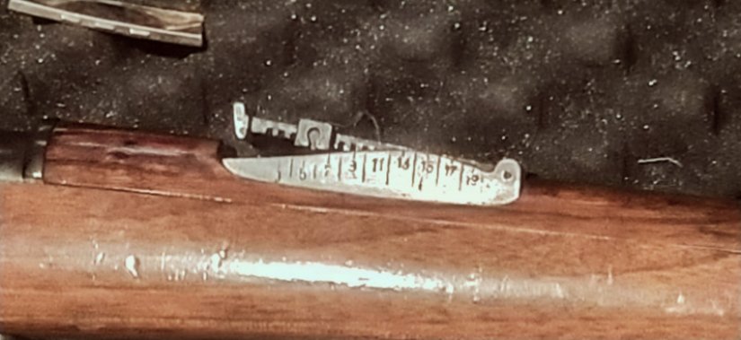 Imagen Detalle alza mosquetón tipo Mauser Oviedo 1916