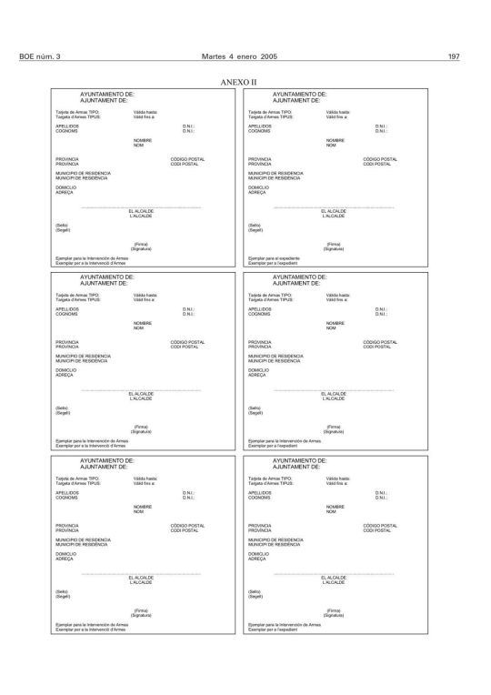Imagen Tarjeta de Armas (dioptrico cartulina blanca)