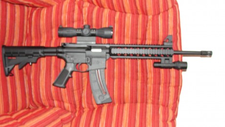 Compañeros ya me ha llegado mi carabina S&W MP15-22 y solo puedo decir una cosa ¡¡ GENIAL¡¡ , despues 00