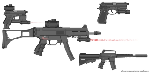 bueno,diseñen su propia arma y cuelgen la foto

 http://pimpmygun.doctornoob.com/  61