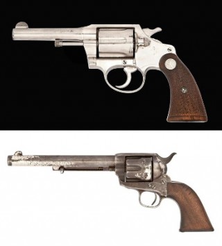 esta tarde viendo las noticias decian que salia a la venta el revolver del cara cortada AL CAPONE  por 00